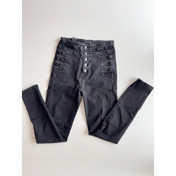 J BRAND Natasha Bluebird Sky High Rise Button Front Skinny Ankle Jeans, Size 27 - Picture 5 of 16